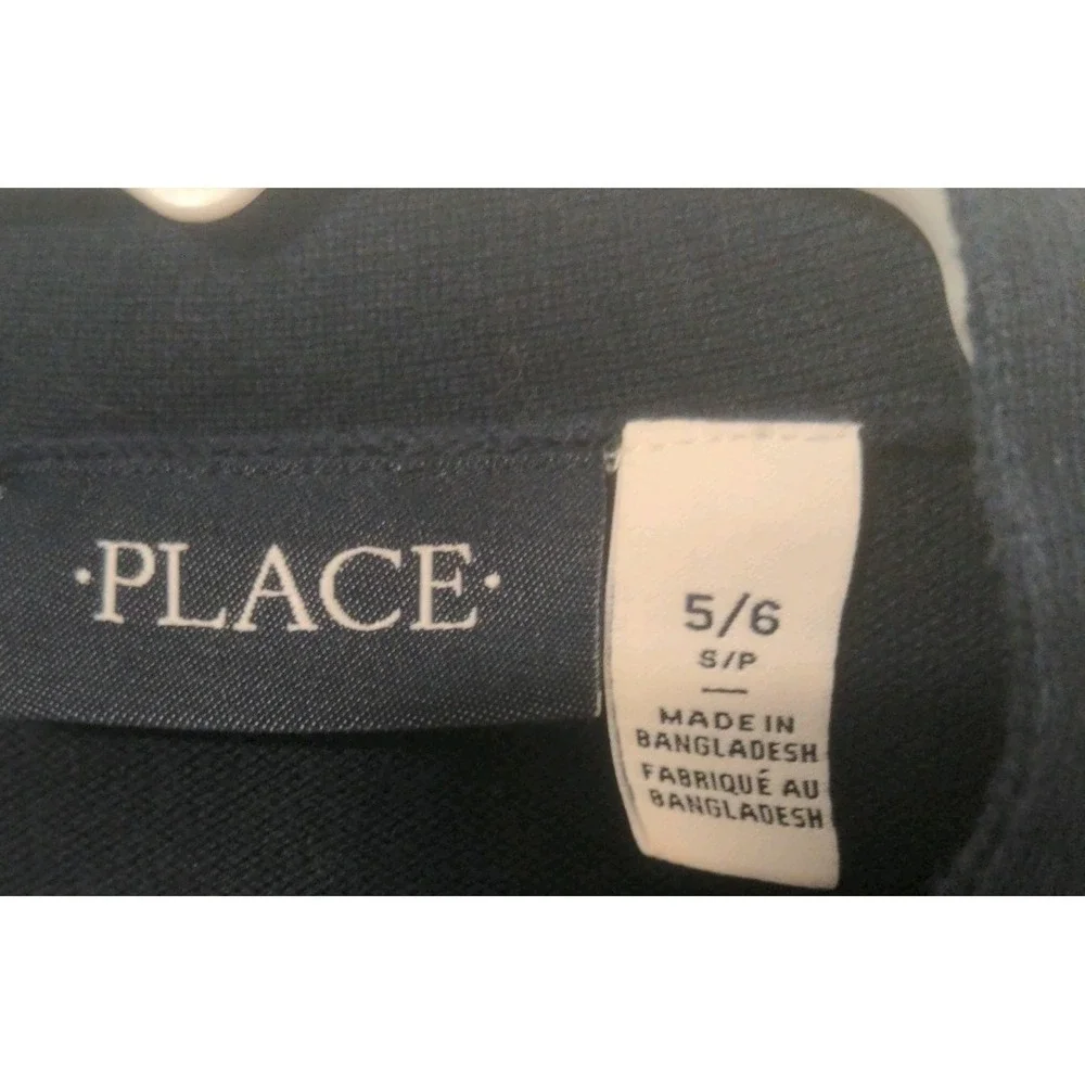 Children's Place Girls Navy Blue Long Sleeve Button Down Sweater Size 5/6